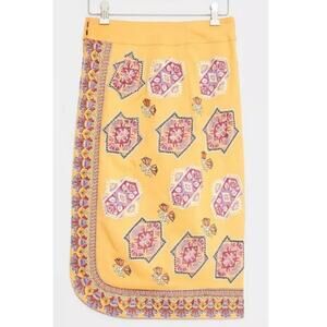 New Anthropologie Krissy Floral Embroidered Pencil Skirt $198 SIZE 8